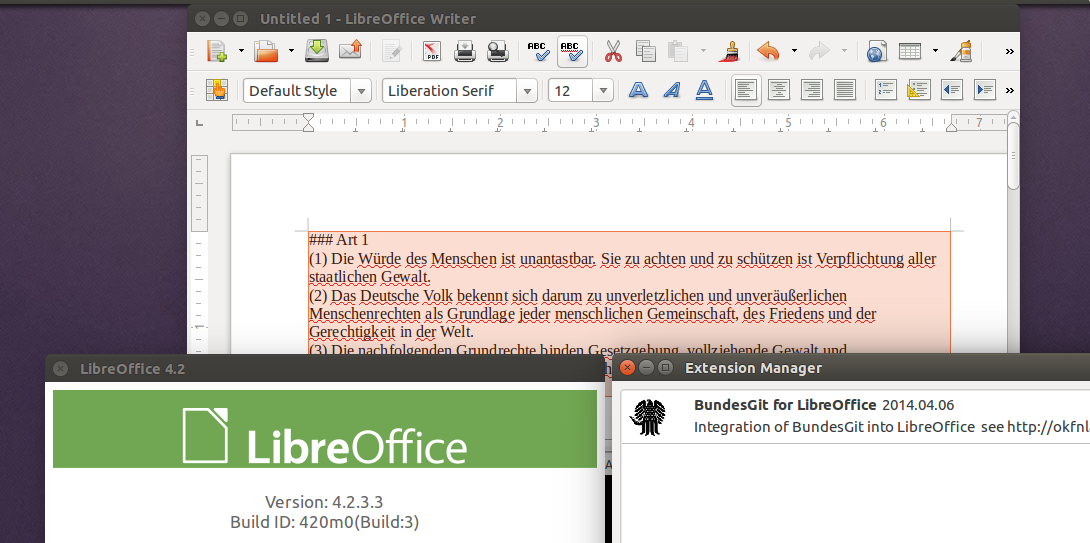 BundesGit for LibreOffice